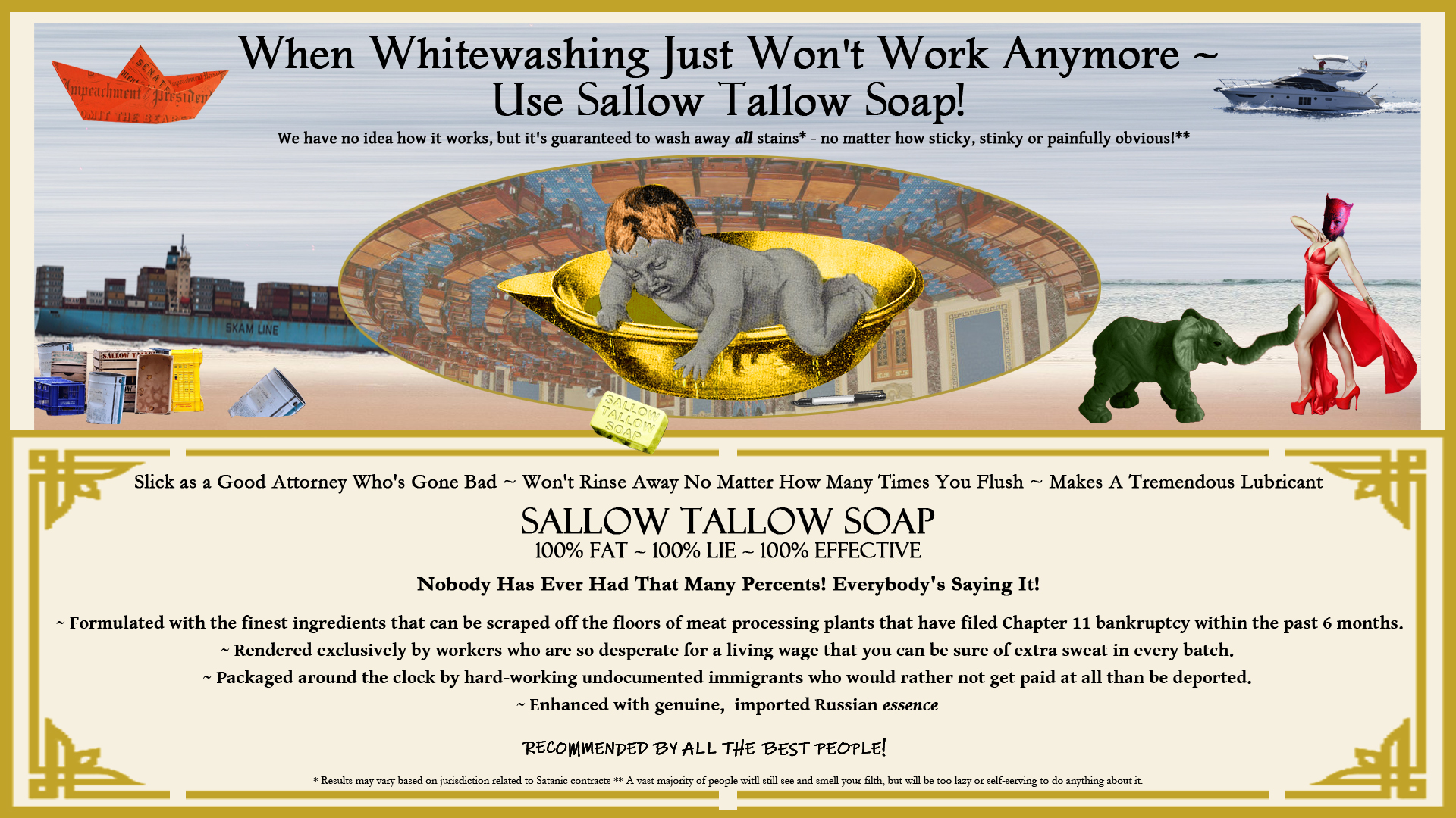 Sallow Tallow Soap : wipjenni original collage art : traditional & digital collage