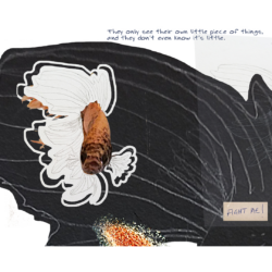 Fight me! Fight me! : wipjenni original art : collage & ink